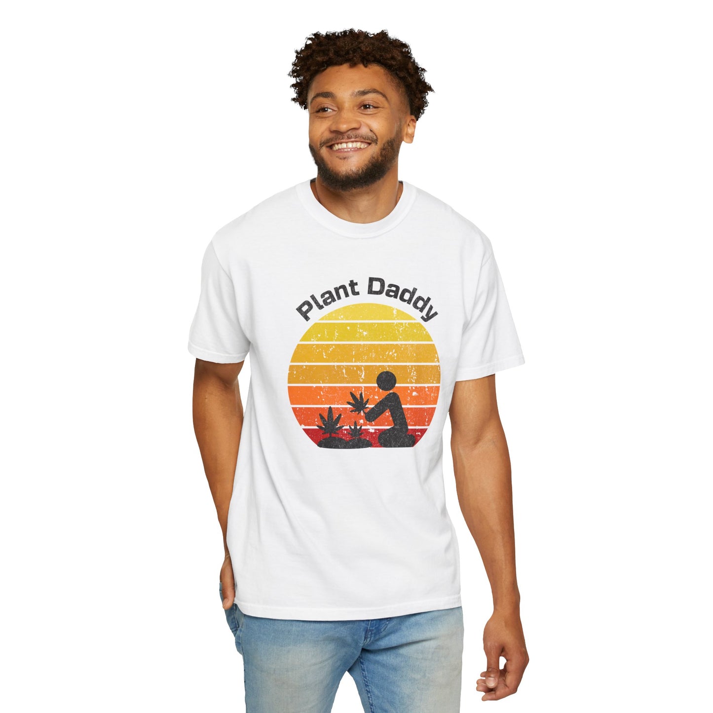 Sunset Shades: Plant Daddy Comfort Colors 1717 Unisex Shirt - Vibrant Cannabis Design