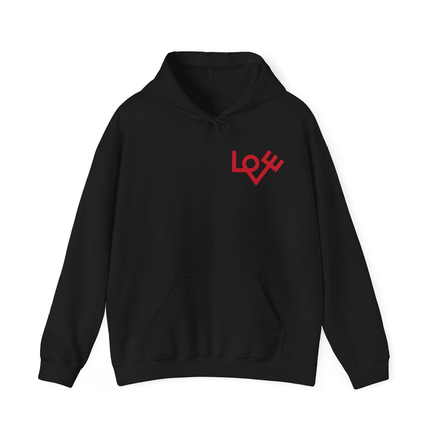 70's Inspired Design Love Heart Unisex Heavy Blend™ Hooded Sweatshirt