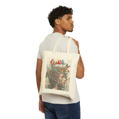 Dreams Create Creativity Cotton Canvas Tote Bag