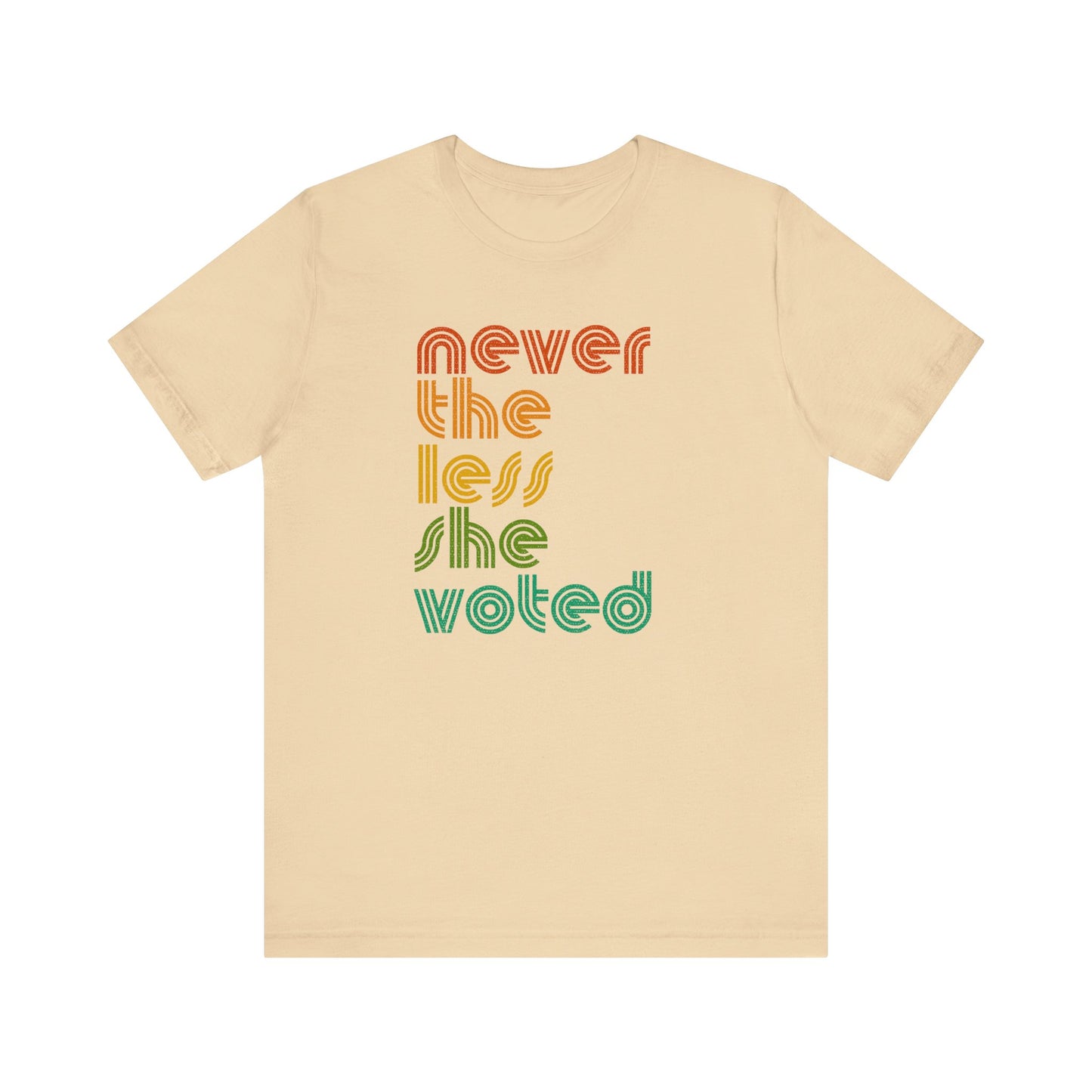 Retro 'Nevertheless, She Voted' Unisex Jersey Short Sleeve Tee - 7 Colors