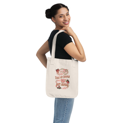 Introvert Book Bag Organic Canvas Tote Bag