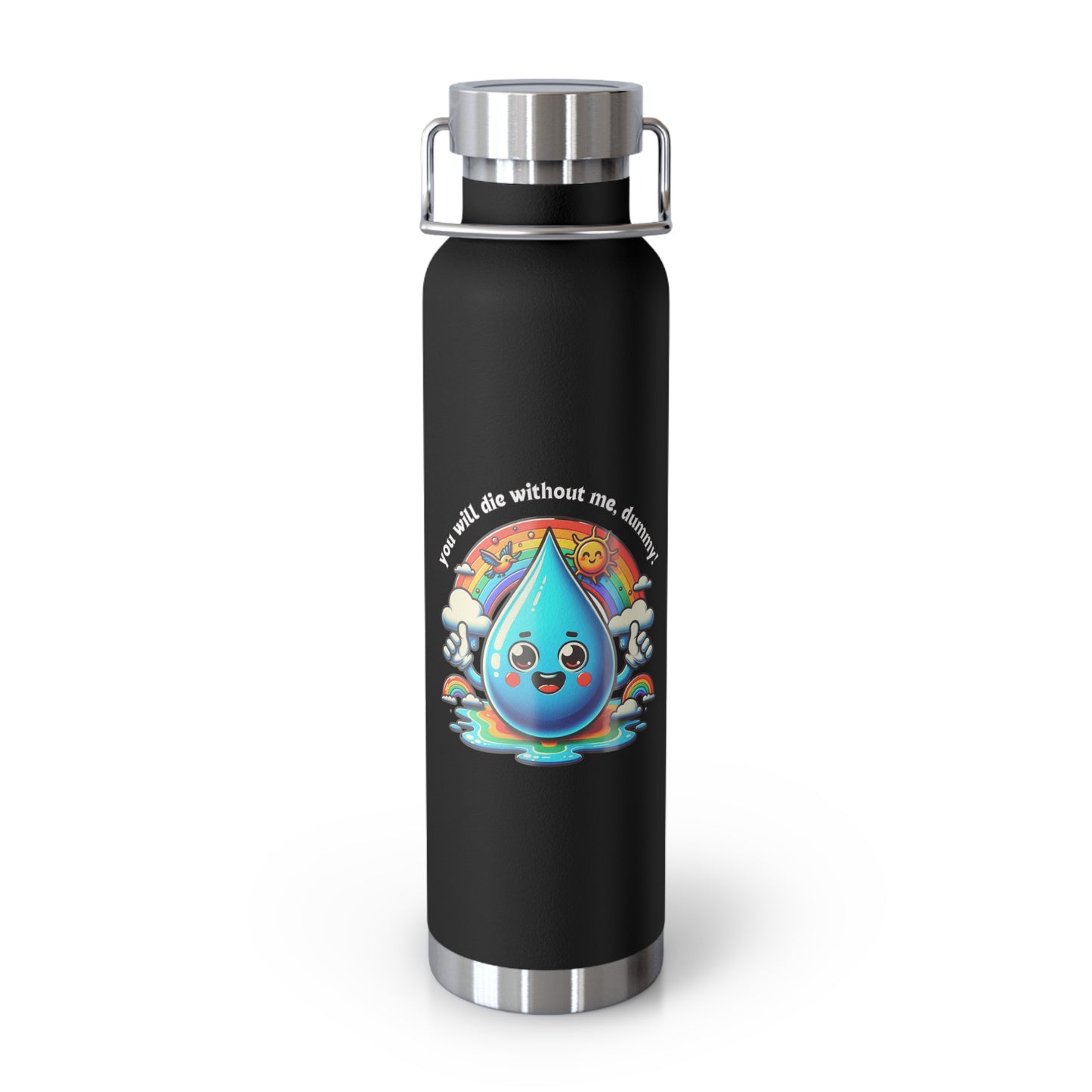 Stay Hydrated with Humor: 22oz Copper Vacuum Insulated Bottle Available in 7 Vibrant Colors