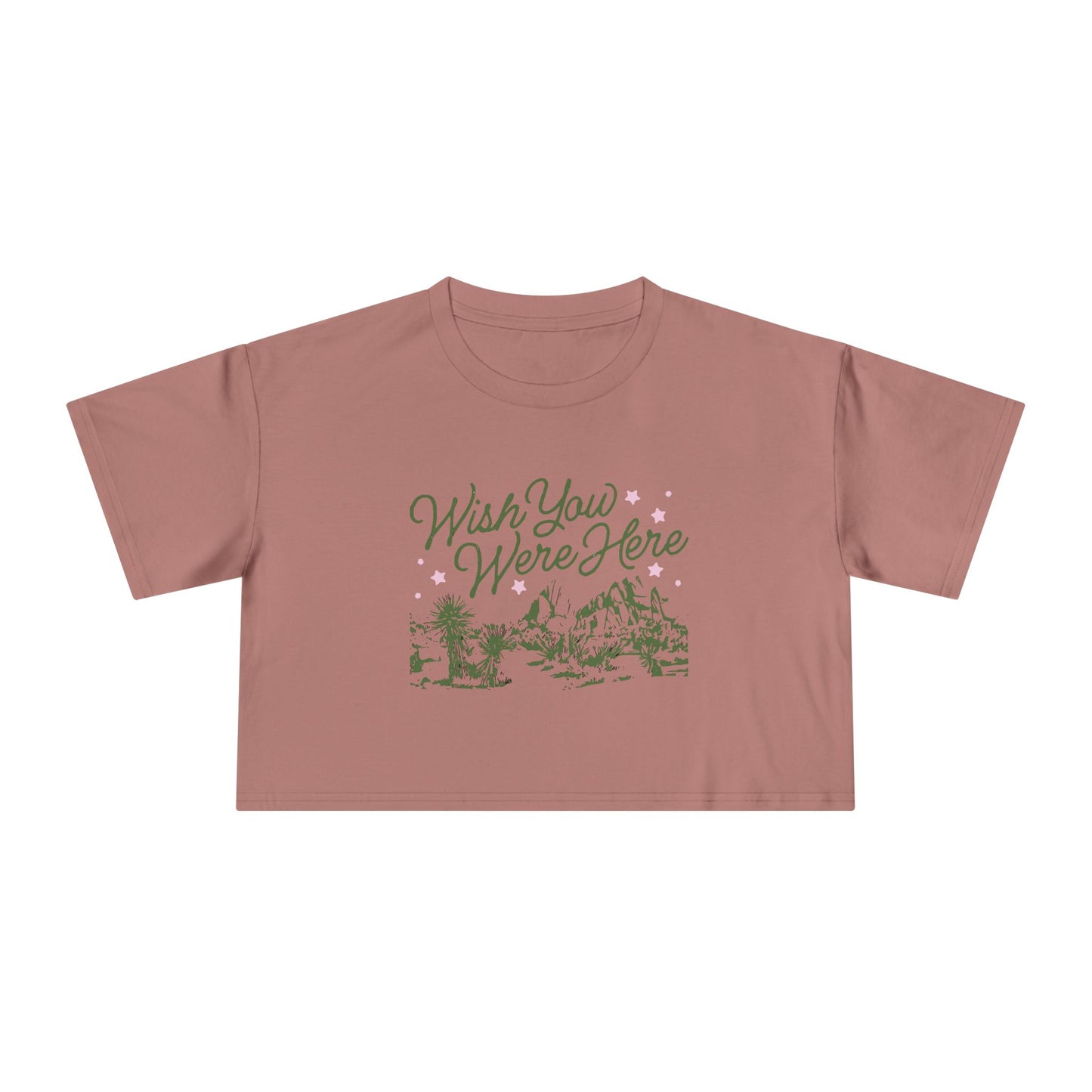 Vintage Desert Vibes Women's Crop Tee - Wish You Were Here Shirt