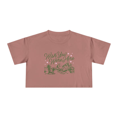 Vintage Desert Vibes Women's Crop Tee - Wish You Were Here Shirt