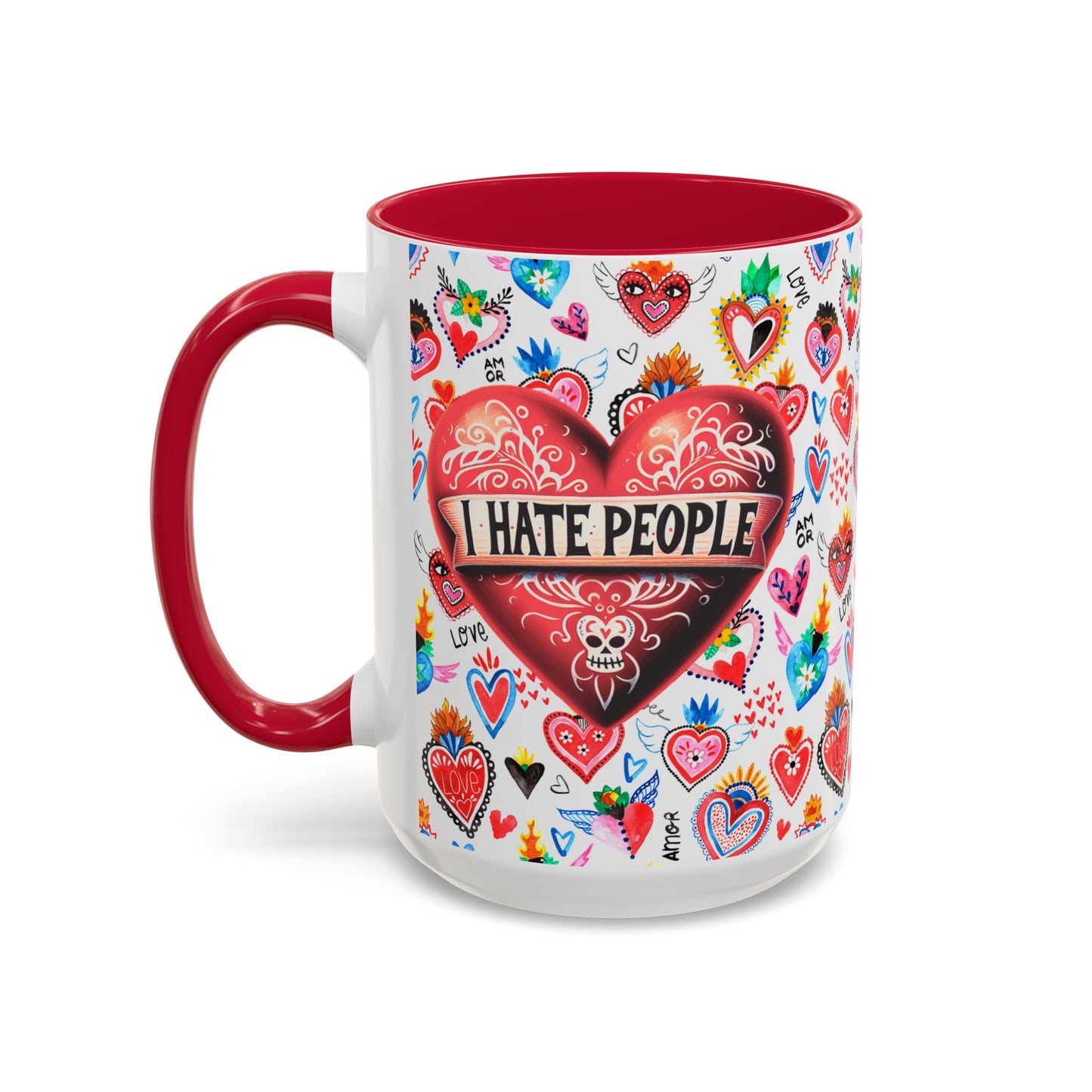 Anti-Valentine Red Mexican Heart Colorful Mugs 11oz & 15oz