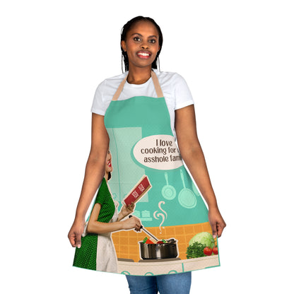 1950s Housewife Apron: Cook in Style and Sass - Mint Base with Sassy Attitude Quote! 5 Color Options for Straps