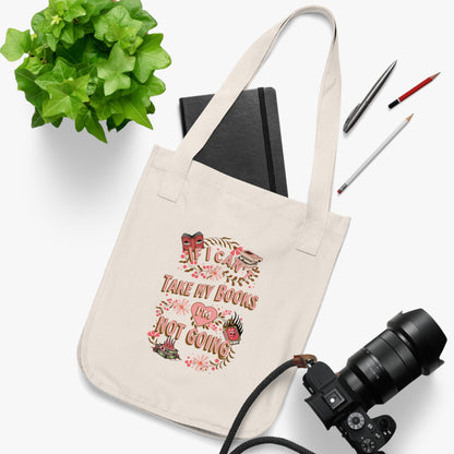 Introvert Book Bag Organic Canvas Tote Bag