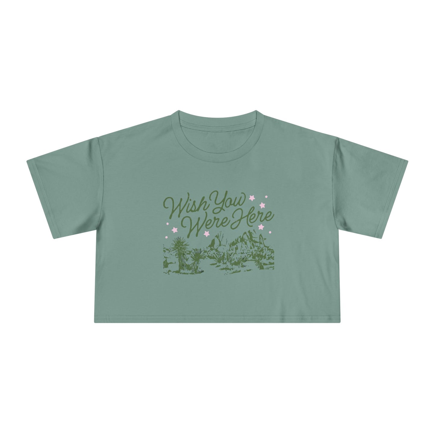 Vintage Desert Vibes Women's Crop Tee - Wish You Were Here Shirt