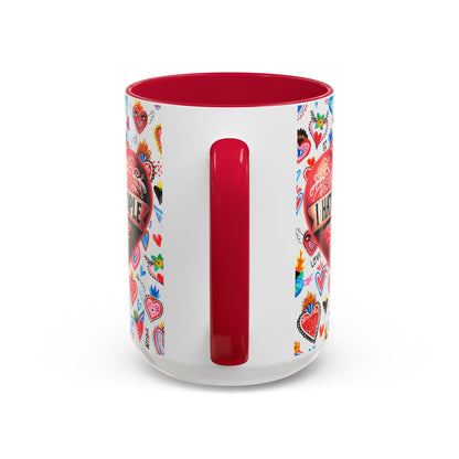 Anti-Valentine Red Mexican Heart Colorful Mugs 11oz & 15oz