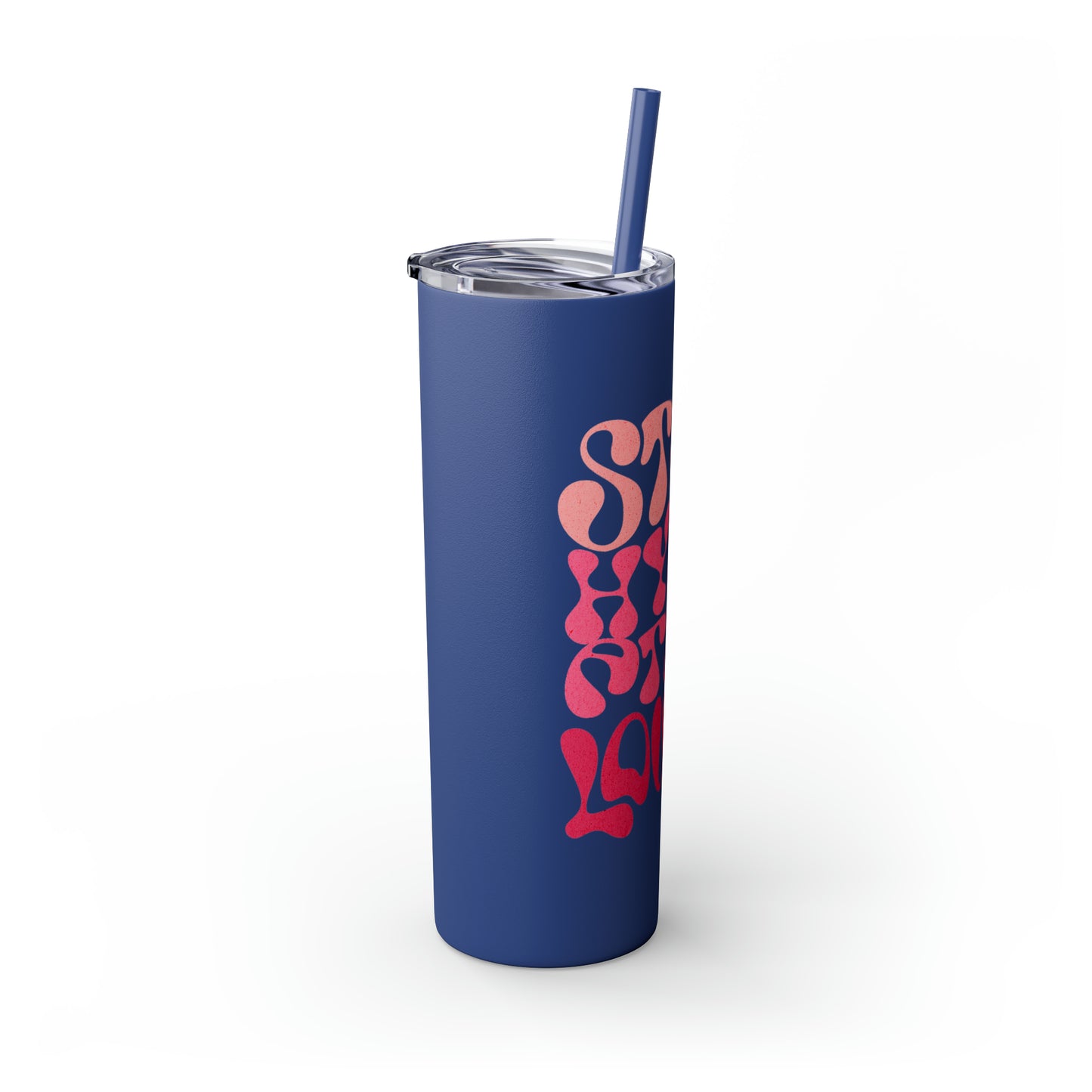 Glitter Skinny Tumbler with Matching Straw, Stay Hydrated Lover 20oz