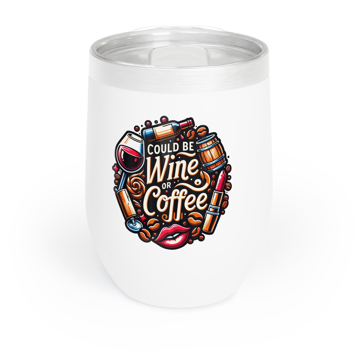 Versatile Wine or Coffee Tumbler I 12oz I liquids cold for 12 hours & hot for 6 hours