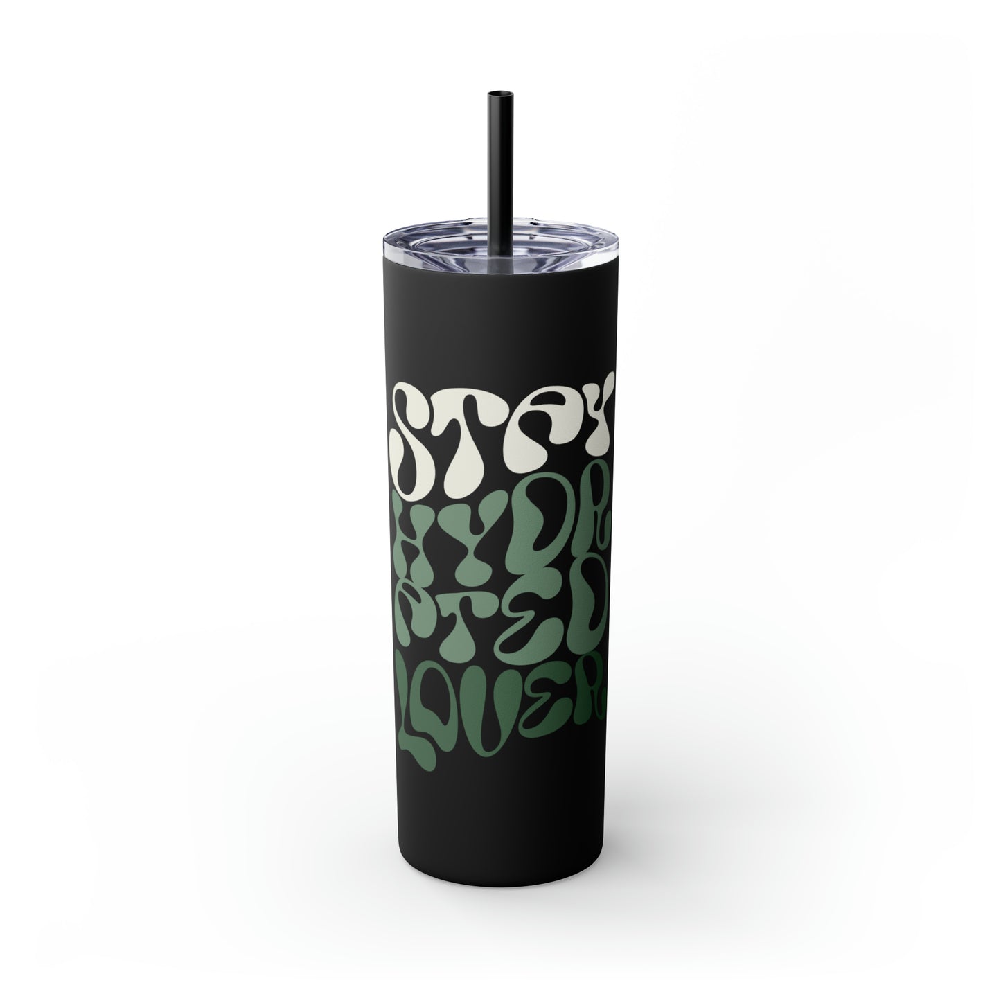 Glitter Skinny Tumbler with Matching Straw, Stay Hydrated Lover 20oz