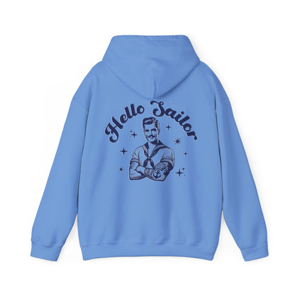 Hello Sailor Hoodie - Fun Retro Unisex Sweatshirt in 6 Colors