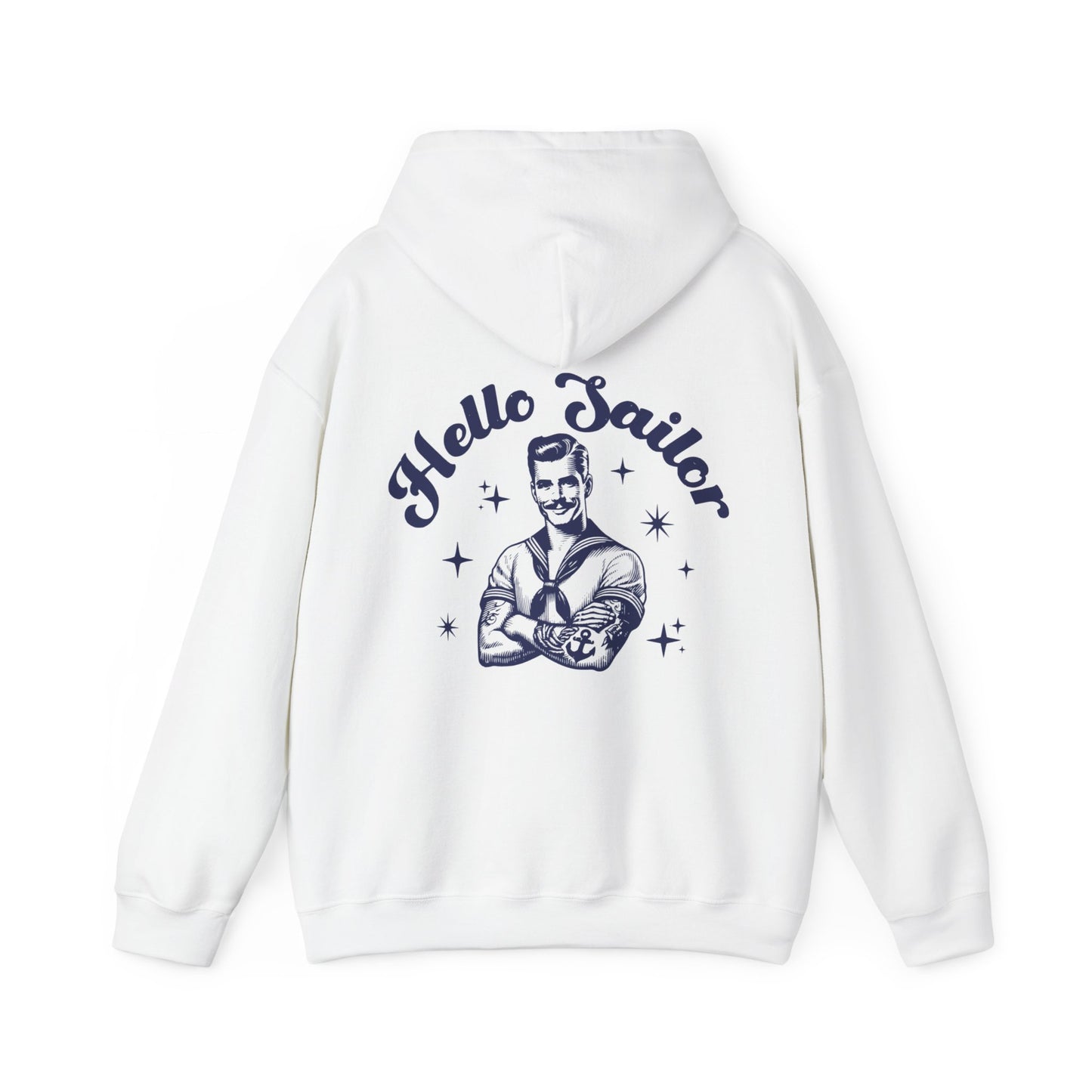 Hello Sailor Hoodie - Fun Retro Unisex Sweatshirt in 6 Colors