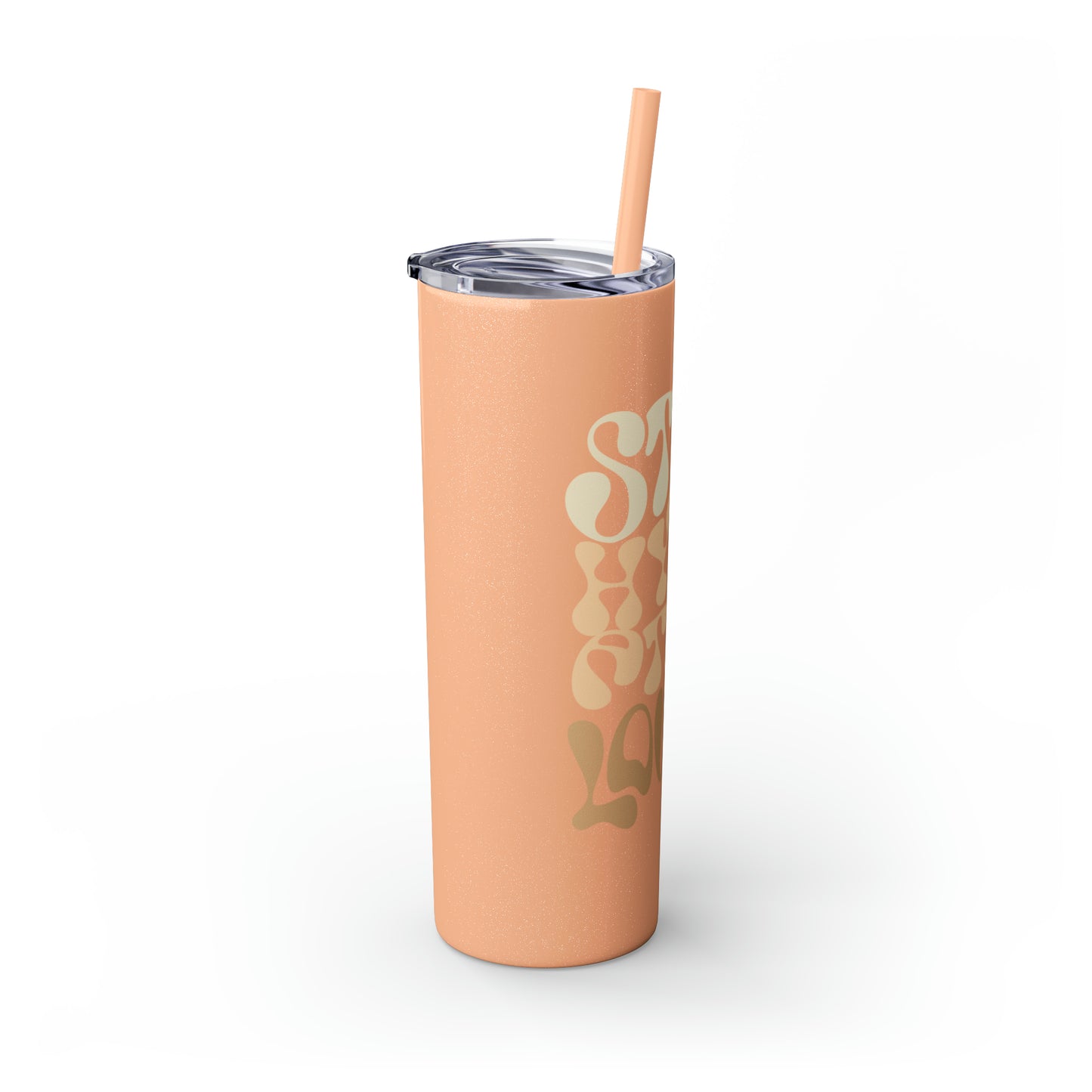 Glitter Skinny Tumbler with Matching Straw, Stay Hydrated Lover 20oz