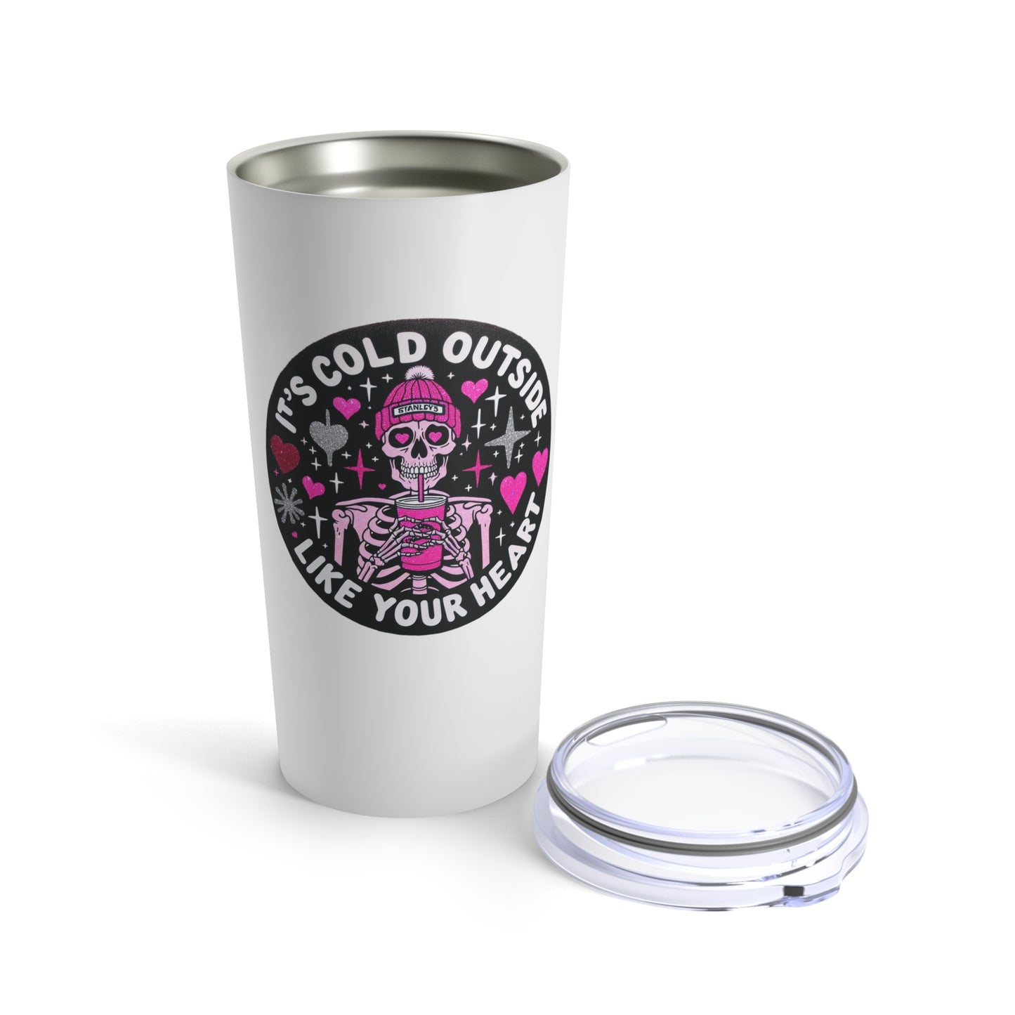 Skeleton Stanley Valentine Insulated Tumbler - 10oz & 20oz | Hot for 6 Hours, Cold for 8 | Unique Design