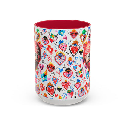 Anti-Valentine Red Mexican Heart Colorful Mugs 11oz & 15oz