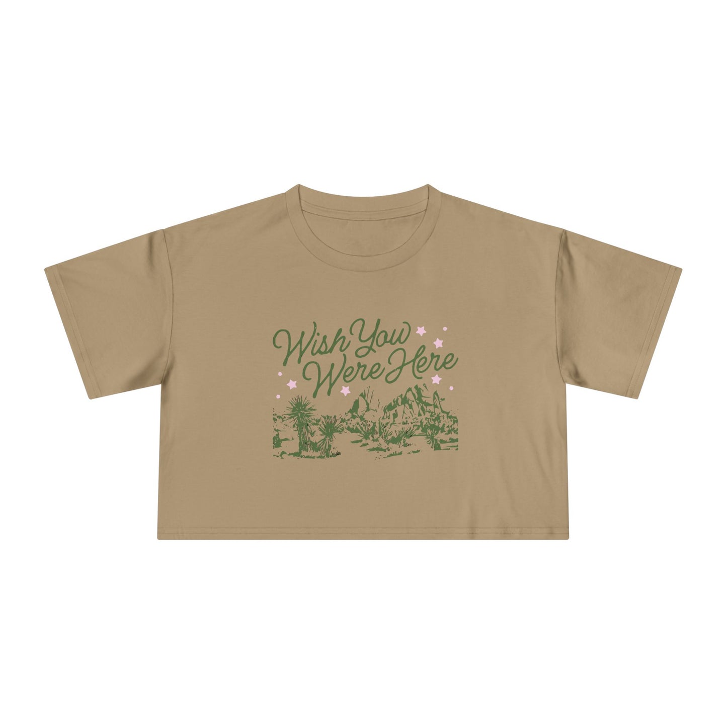 Vintage Desert Vibes Women's Crop Tee - Wish You Were Here Shirt