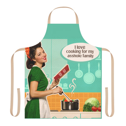 1950s Housewife Apron: Cook in Style and Sass - Mint Base with Sassy Attitude Quote! 5 Color Options for Straps