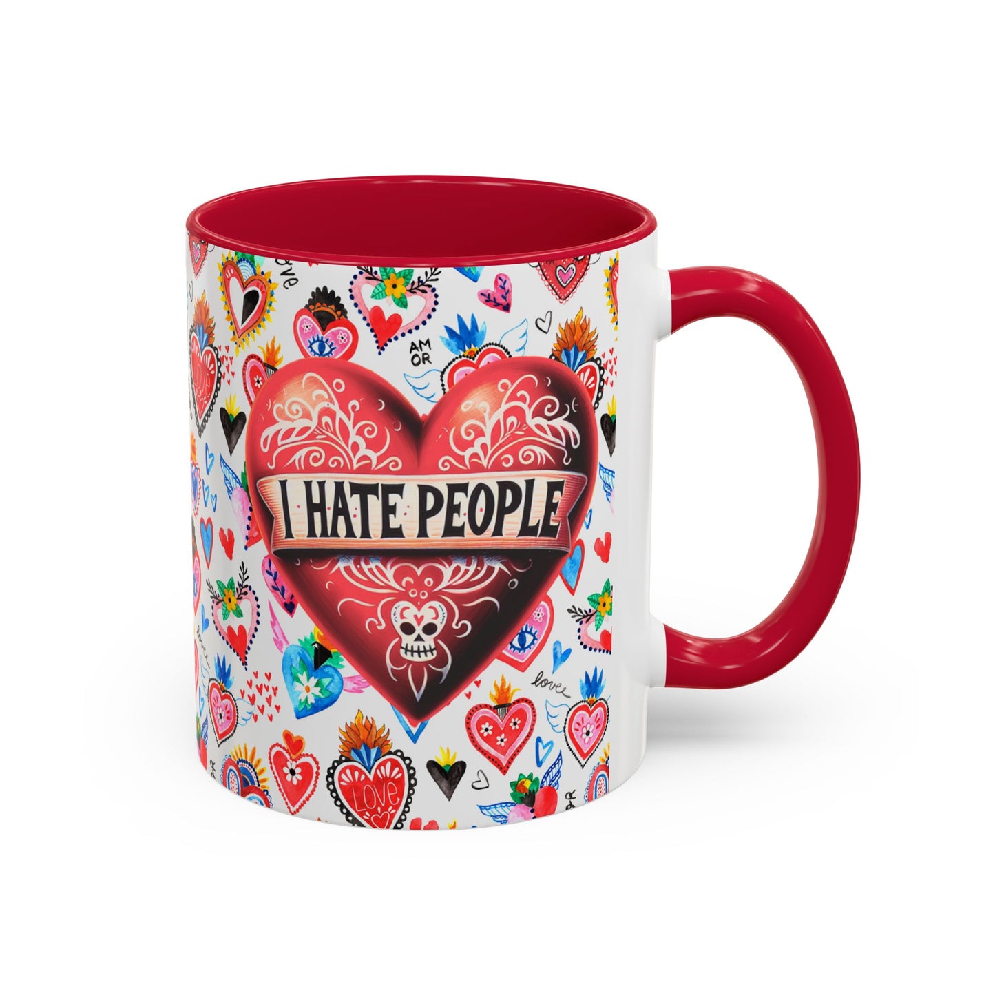 Anti-Valentine Red Mexican Heart Colorful Mugs 11oz & 15oz