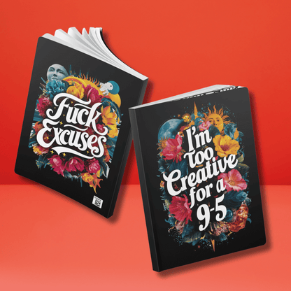 Perfect Soft Cover Journal for Creatives - 100/200 Pages with Motivational Adult Coloring Pages Inside