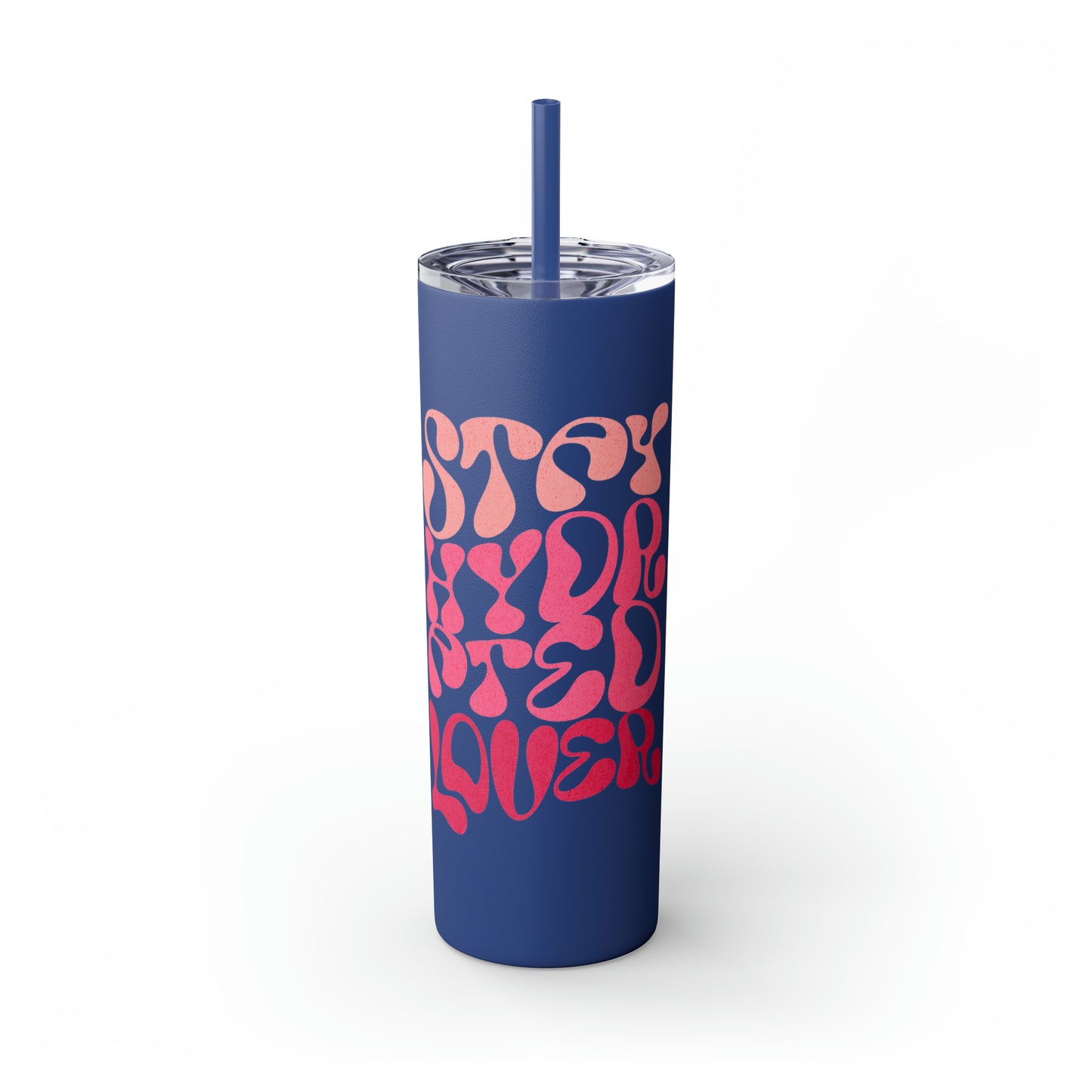 Glitter Skinny Tumbler with Matching Straw, Stay Hydrated Lover 20oz