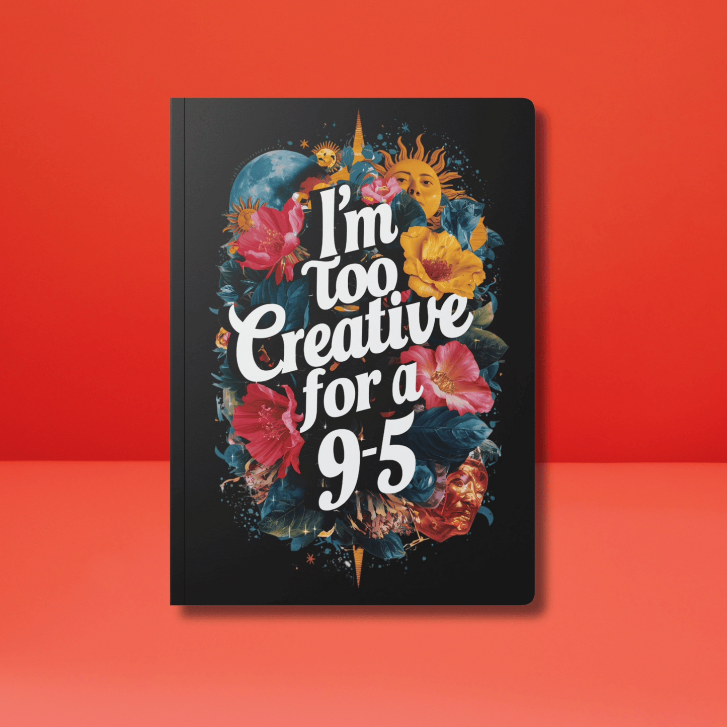 Perfect Soft Cover Journal for Creatives - 100/200 Pages with Motivational Adult Coloring Pages Inside