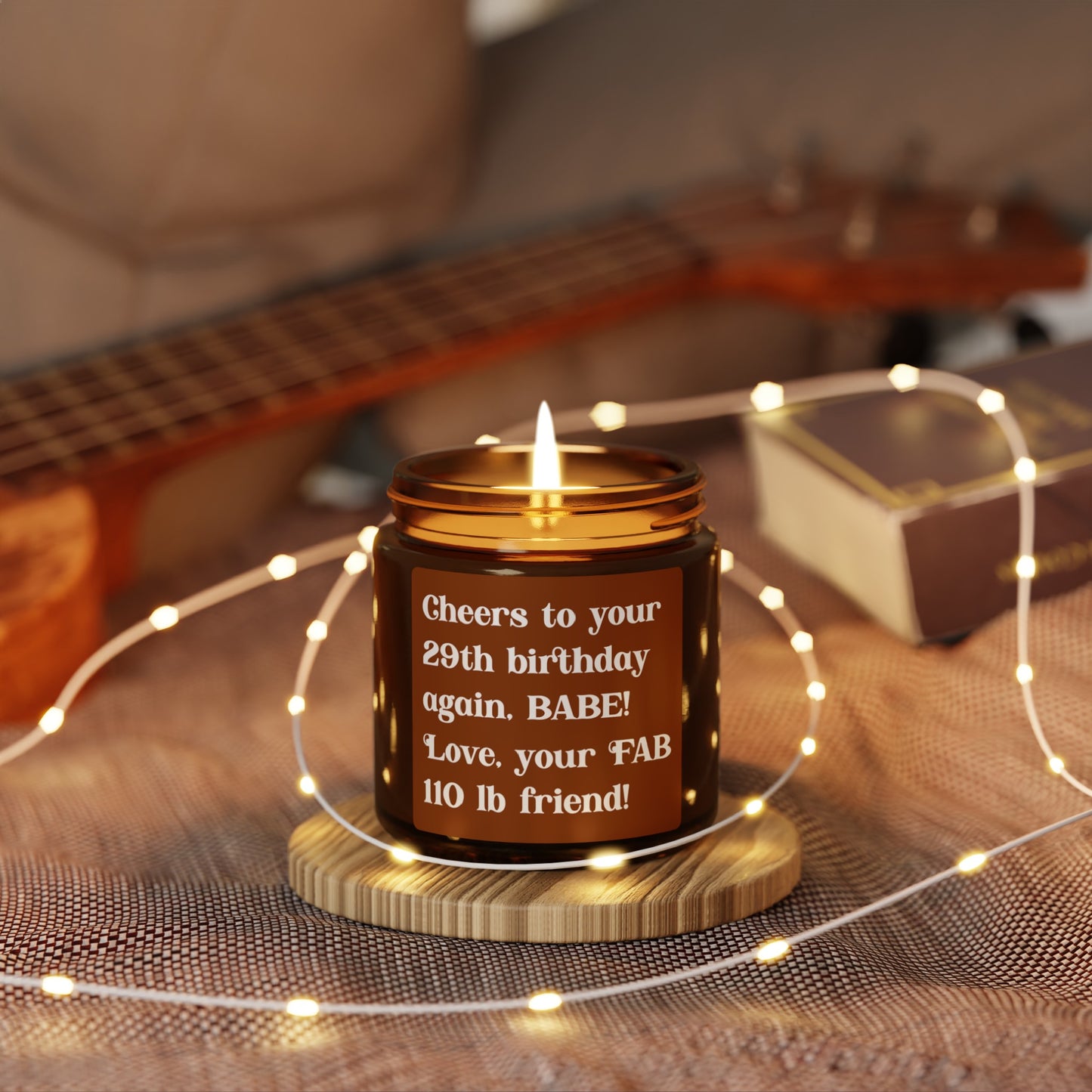 Cheers to Your 29th Birthday Again Candle – 100% Natural Soy Wax in Recycled Amber Jars