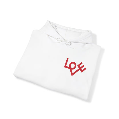 70's Inspired Design Love Heart Unisex Heavy Blend™ Hooded Sweatshirt