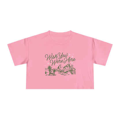 Vintage Desert Vibes Women's Crop Tee - Wish You Were Here Shirt