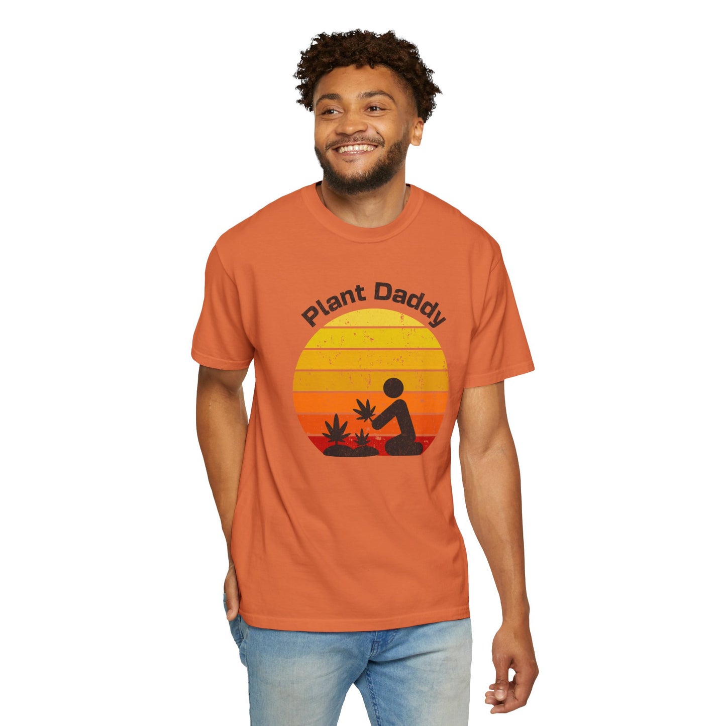 Sunset Shades: Plant Daddy Comfort Colors 1717 Unisex Shirt - Vibrant Cannabis Design