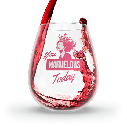 Self Care looking Marvelous Stemless Wine Glass, 11.75oz