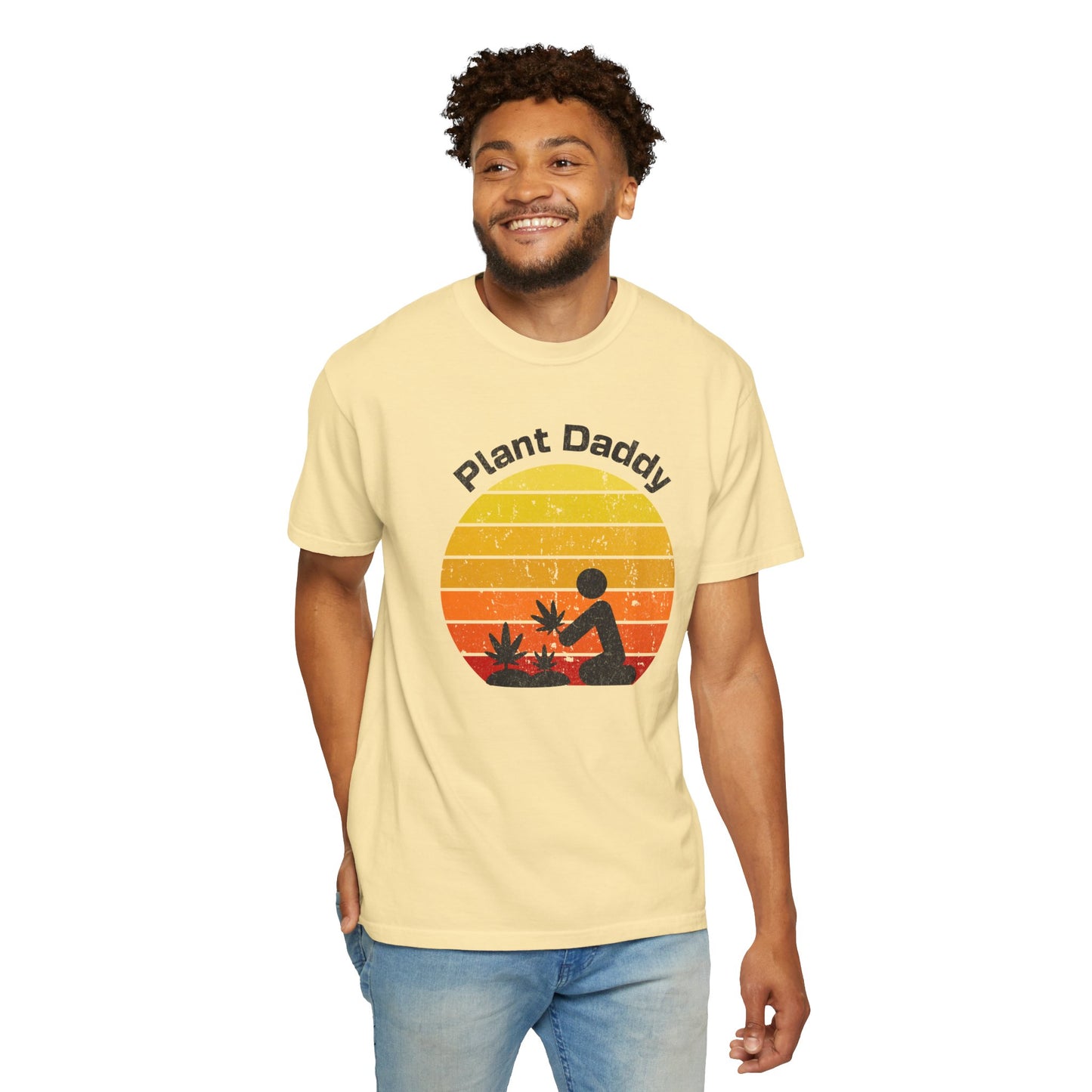 Sunset Shades: Plant Daddy Comfort Colors 1717 Unisex Shirt - Vibrant Cannabis Design