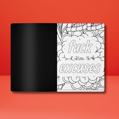 Perfect Soft Cover Journal for Creatives - 100/200 Pages with Motivational Adult Coloring Pages Inside