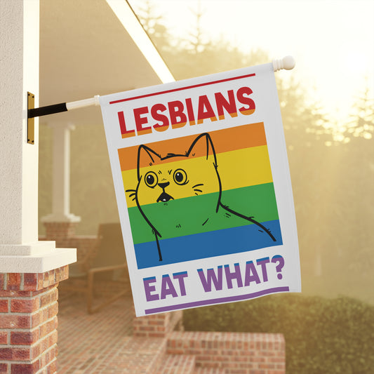 Garden & House Banner Celebrate Pride with Our 'Lesbians Eat What?' Cat Design