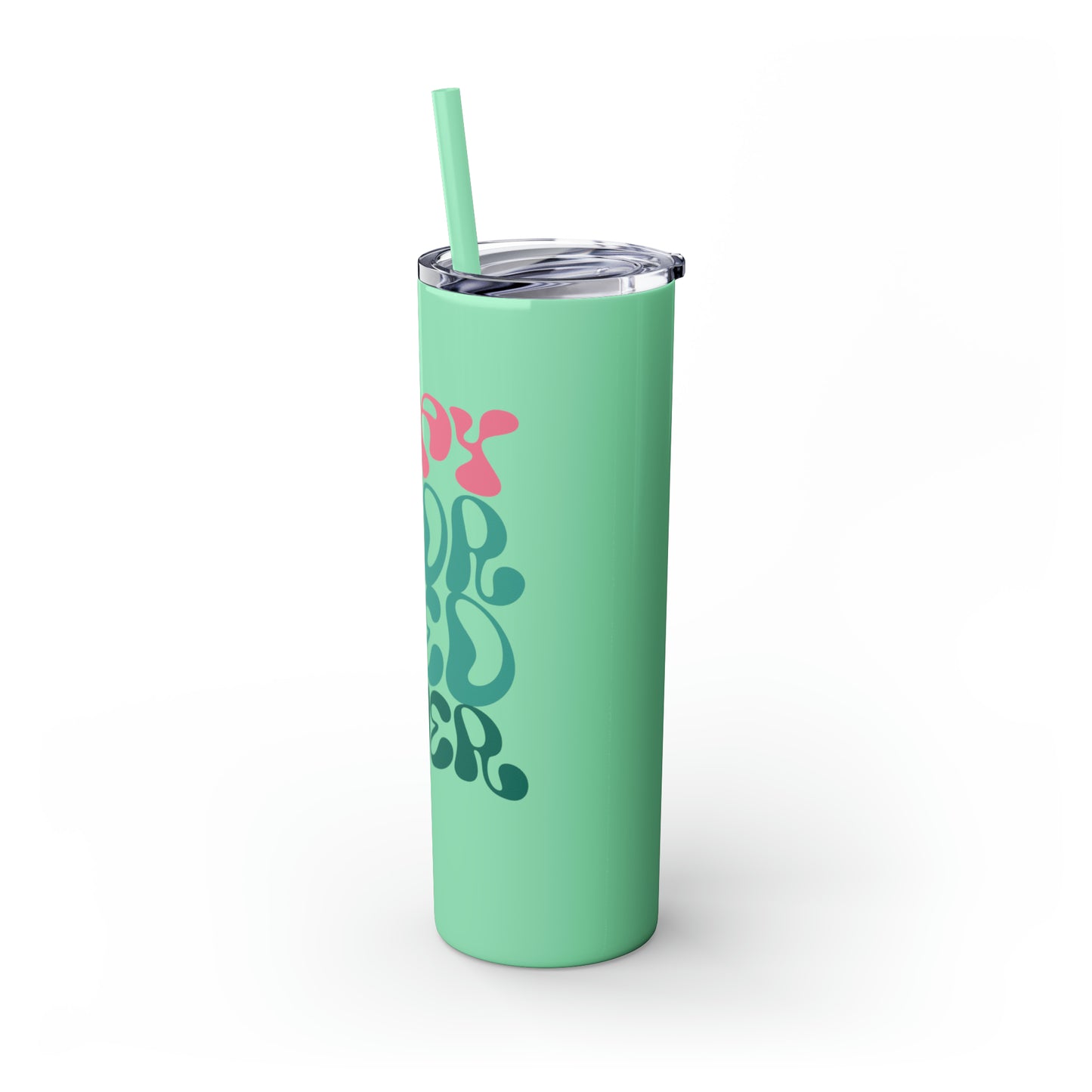 Glitter Skinny Tumbler with Matching Straw, Stay Hydrated Lover 20oz