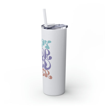 Glitter Skinny Tumbler with Matching Straw, Stay Hydrated Lover 20oz