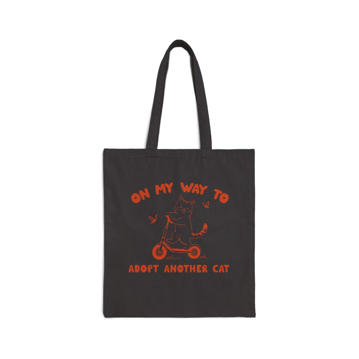 Cotton Canvas Tote Bag - Adopt Another Cat Cute Design