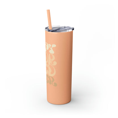 Glitter Skinny Tumbler with Matching Straw, Stay Hydrated Lover 20oz