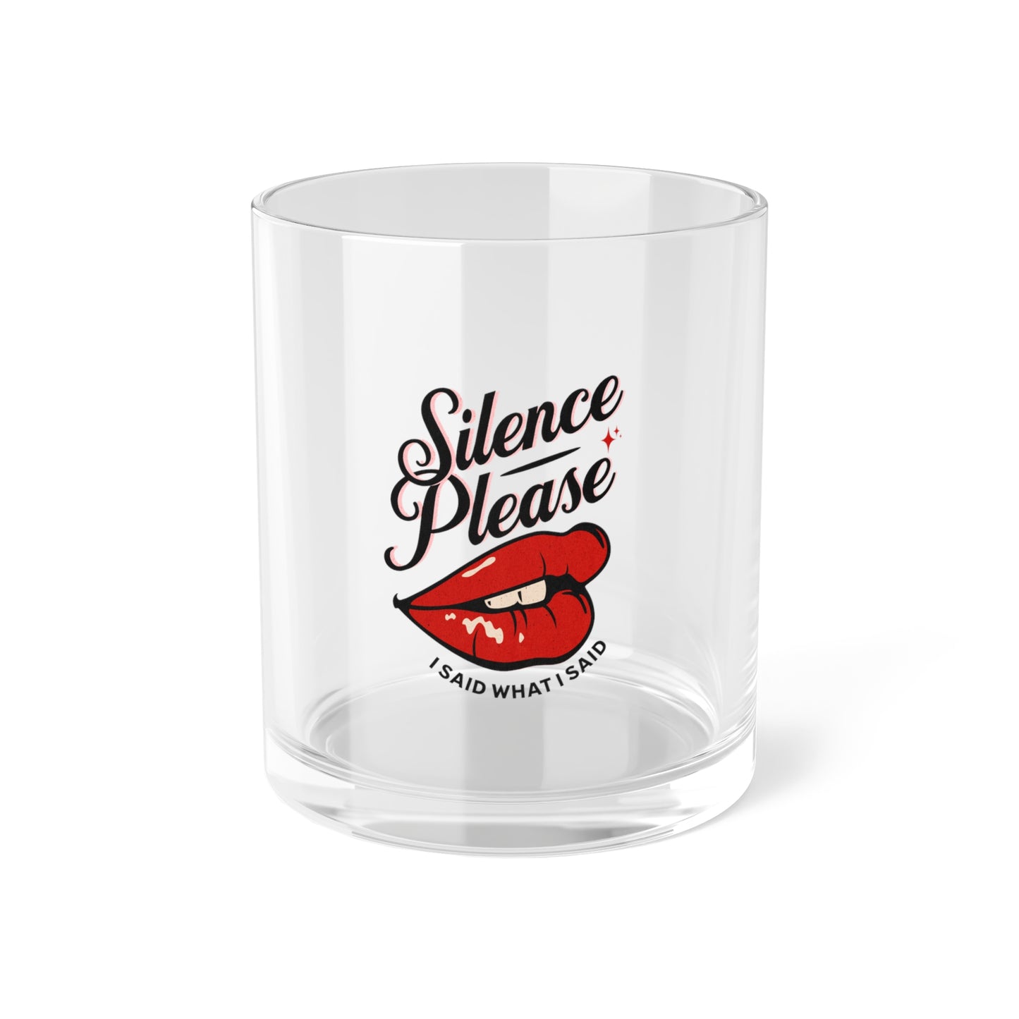 Vintage Tattoo Classic Red Lips Bar Glass