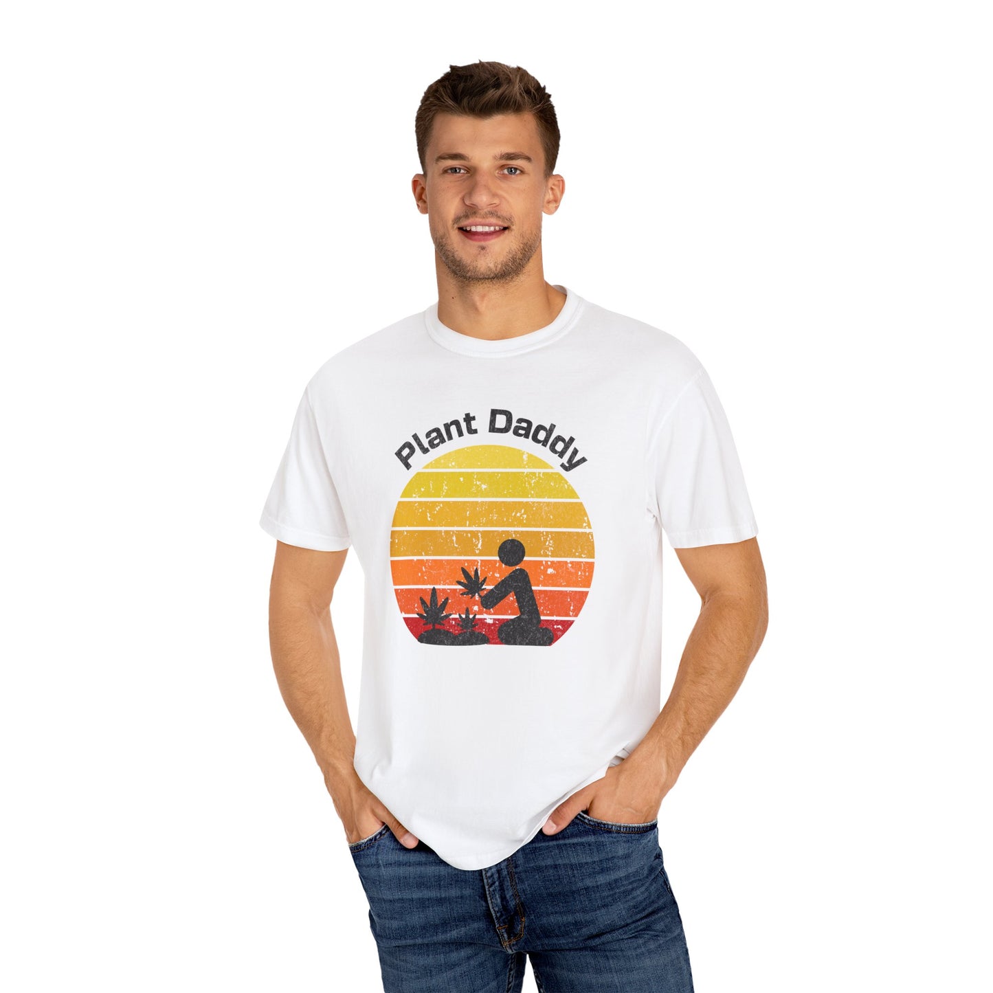 Sunset Shades: Plant Daddy Comfort Colors 1717 Unisex Shirt - Vibrant Cannabis Design