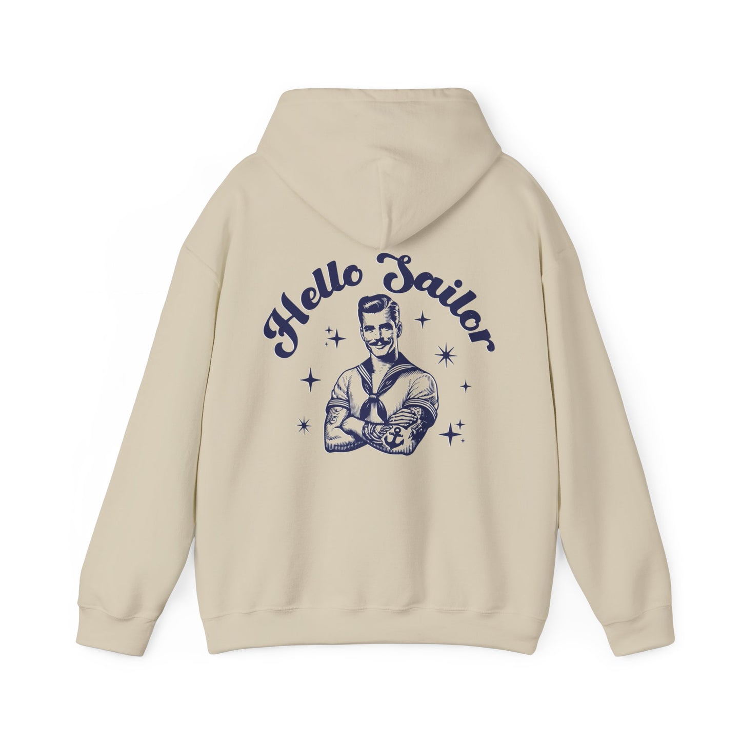 Hello Sailor Hoodie - Fun Retro Unisex Sweatshirt in 6 Colors