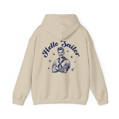 Hello Sailor Hoodie - Fun Retro Unisex Sweatshirt in 6 Colors