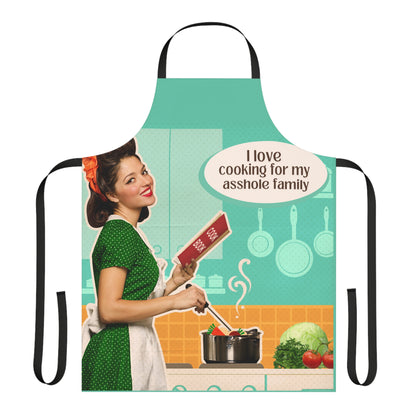 1950s Housewife Apron: Cook in Style and Sass - Mint Base with Sassy Attitude Quote! 5 Color Options for Straps