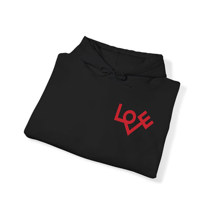 70's Inspired Design Love Heart Unisex Heavy Blend™ Hooded Sweatshirt