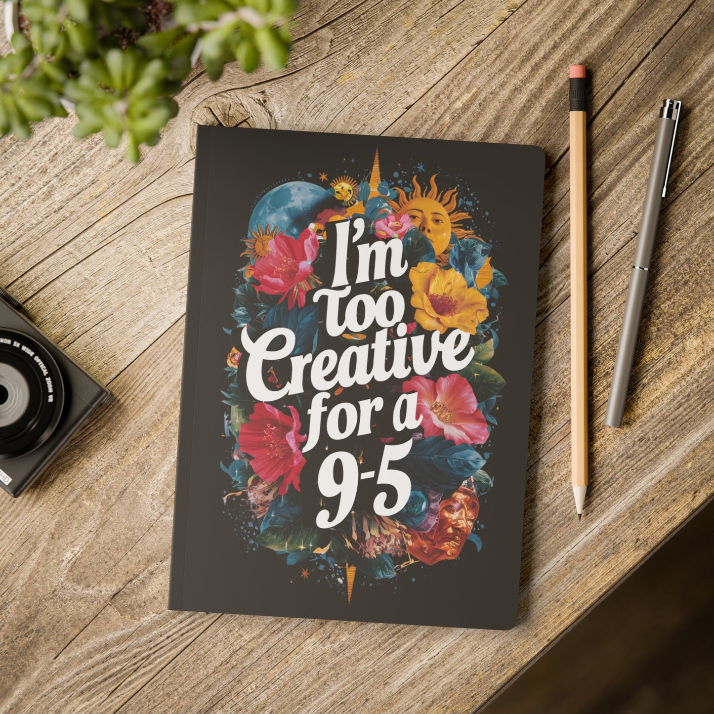 Perfect Soft Cover Journal for Creatives - 100/200 Pages with Motivational Adult Coloring Pages Inside