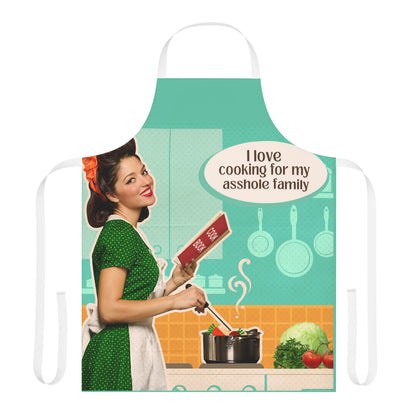 1950s Housewife Apron: Cook in Style and Sass - Mint Base with Sassy Attitude Quote! 5 Color Options for Straps