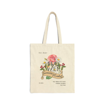 Personalized Blooms & Bliss Tote: Elevate Your Farmers Market Experience with Self-Care in Every Carry-100% Cotton Canvas Tote Bag