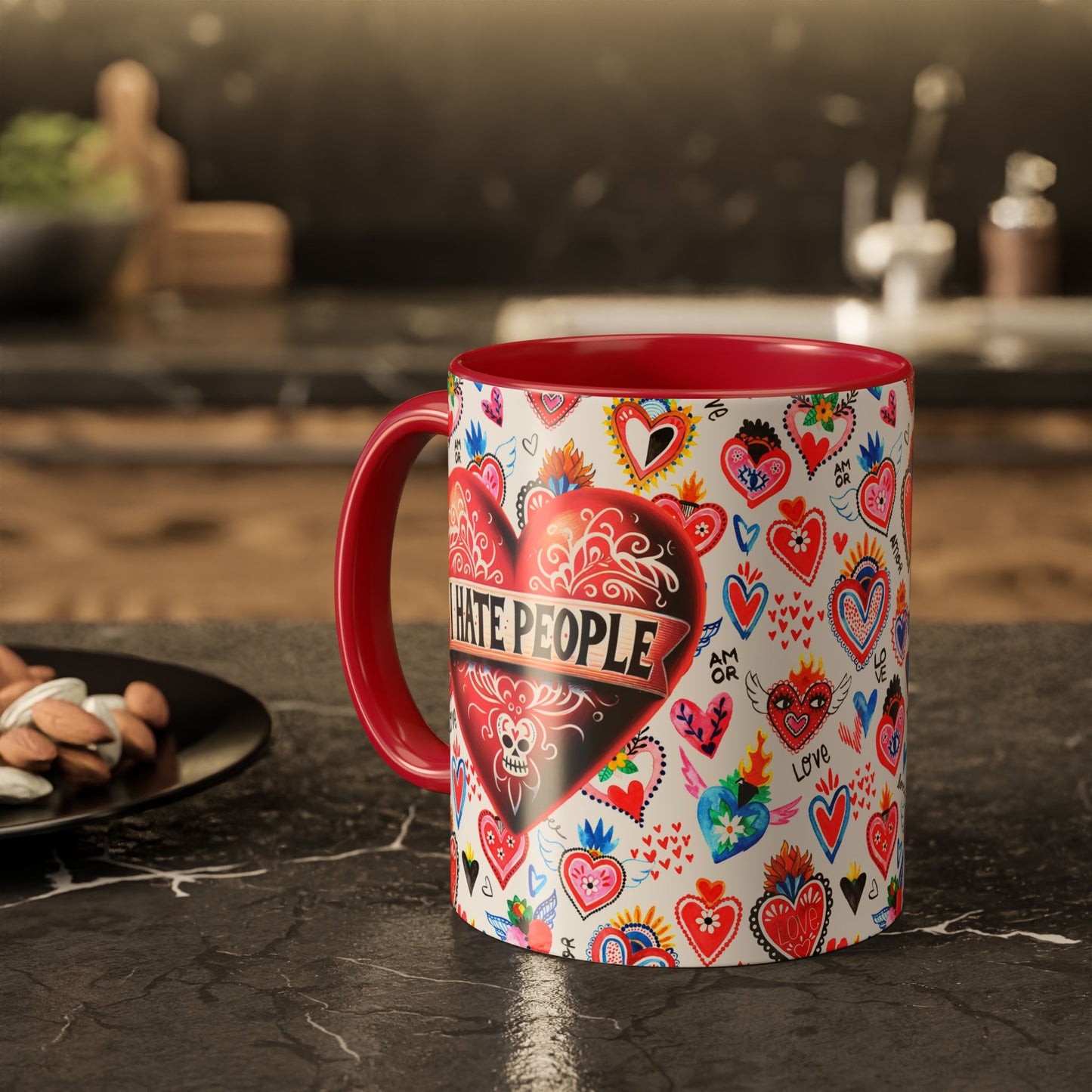 Anti-Valentine Red Mexican Heart Colorful Mugs 11oz & 15oz