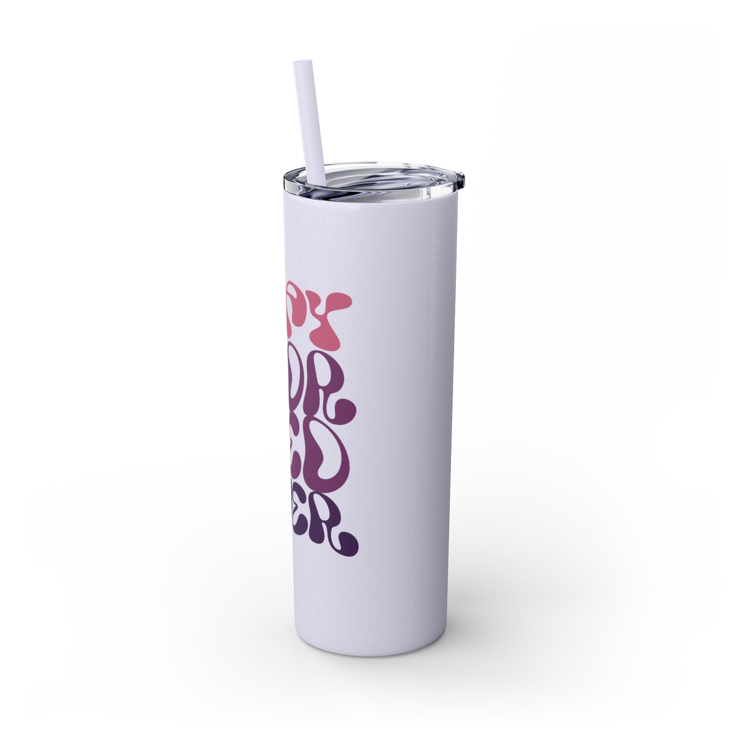 Glitter Skinny Tumbler with Matching Straw, Stay Hydrated Lover 20oz